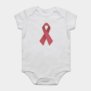 breast cancer ribbon Baby Bodysuit